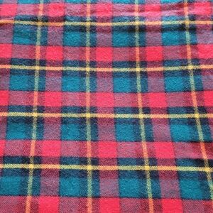 Sportsman Vintage 85% Wool Plaid Red And Green Blanket